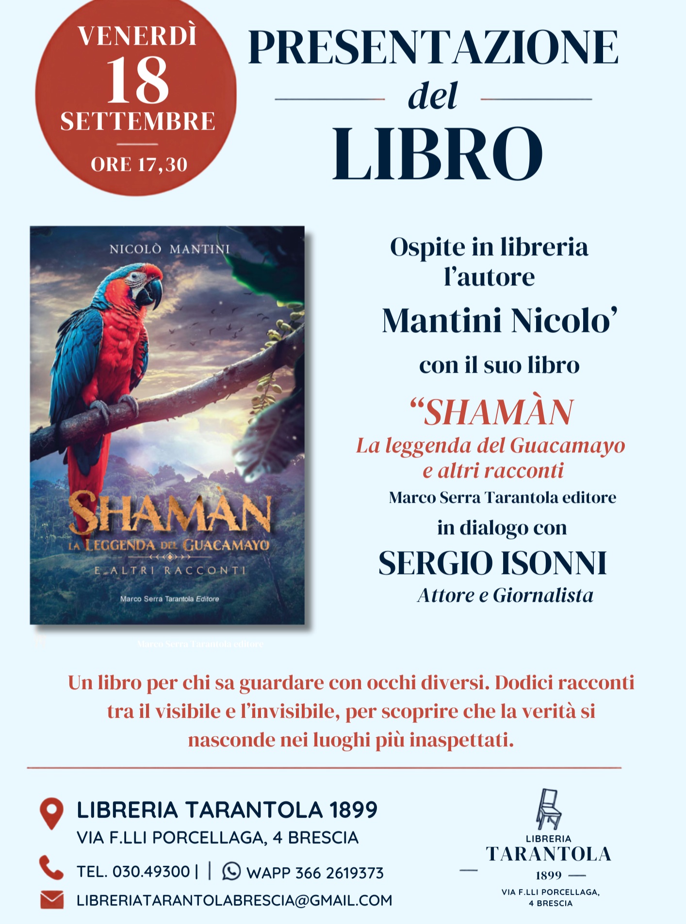 Presentazione di Shamàn alla Libreria Tarantola 1899