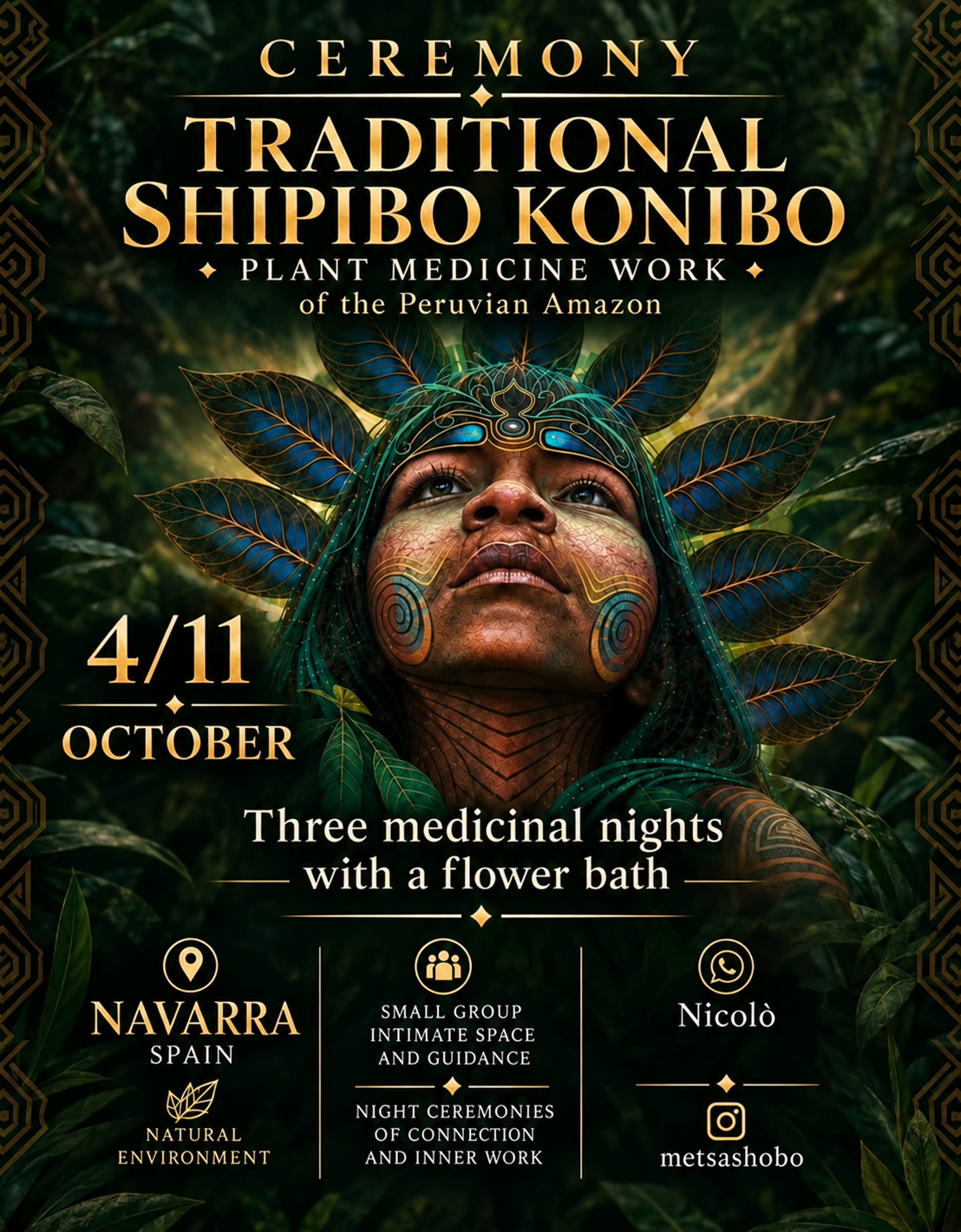 Traditional Shipibo-Konibo plant medicine retreat in Navarra